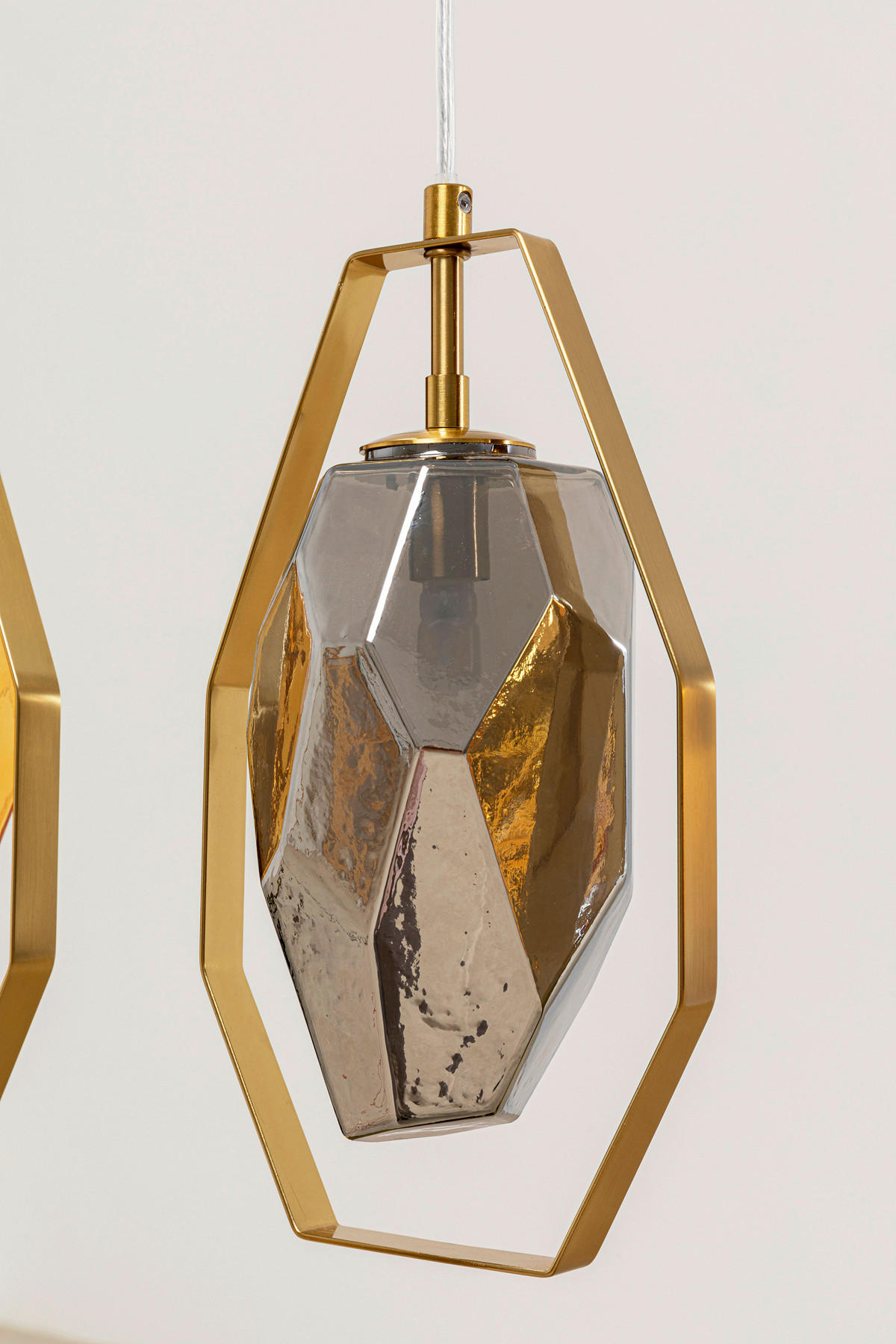 HÄNGELEUCHTE Diamond 67/120/12 cm   - MODERN, Glas/Metall (67/120/12cm) - Kare-Design
