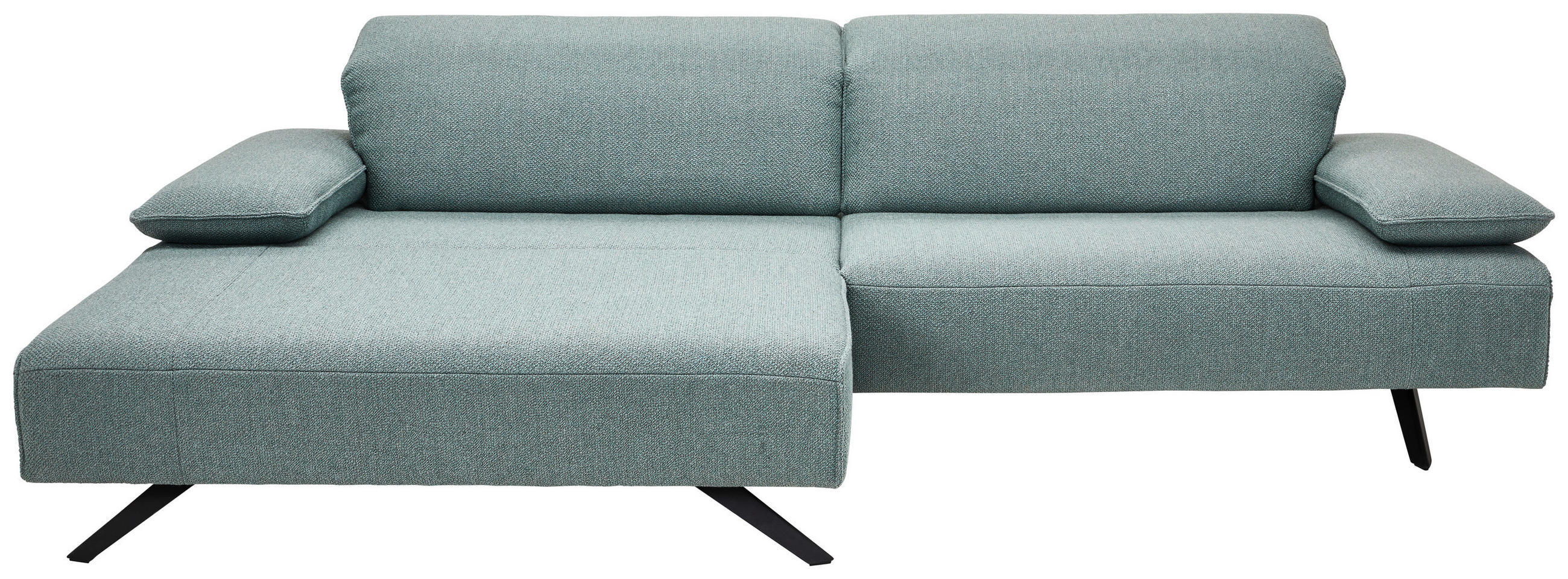 ECKSOFA in Flachgewebe Petrol  - Anthrazit/Petrol, Design, Textil (164/280cm) - Johann Jakob