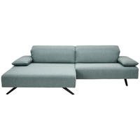 ECKSOFA in Flachgewebe Petrol  - Anthrazit/Petrol, Design, Textil (164/280cm) - Johann Jakob
