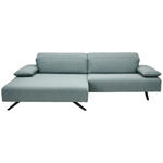 ECKSOFA Petrol Flachgewebe  - Anthrazit/Petrol, Design, Textil (164/280cm) - Ambiente