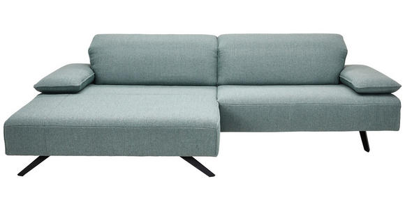 ECKSOFA Petrol Flachgewebe  - Anthrazit/Petrol, Design, Textil (164/280cm) - Ambiente