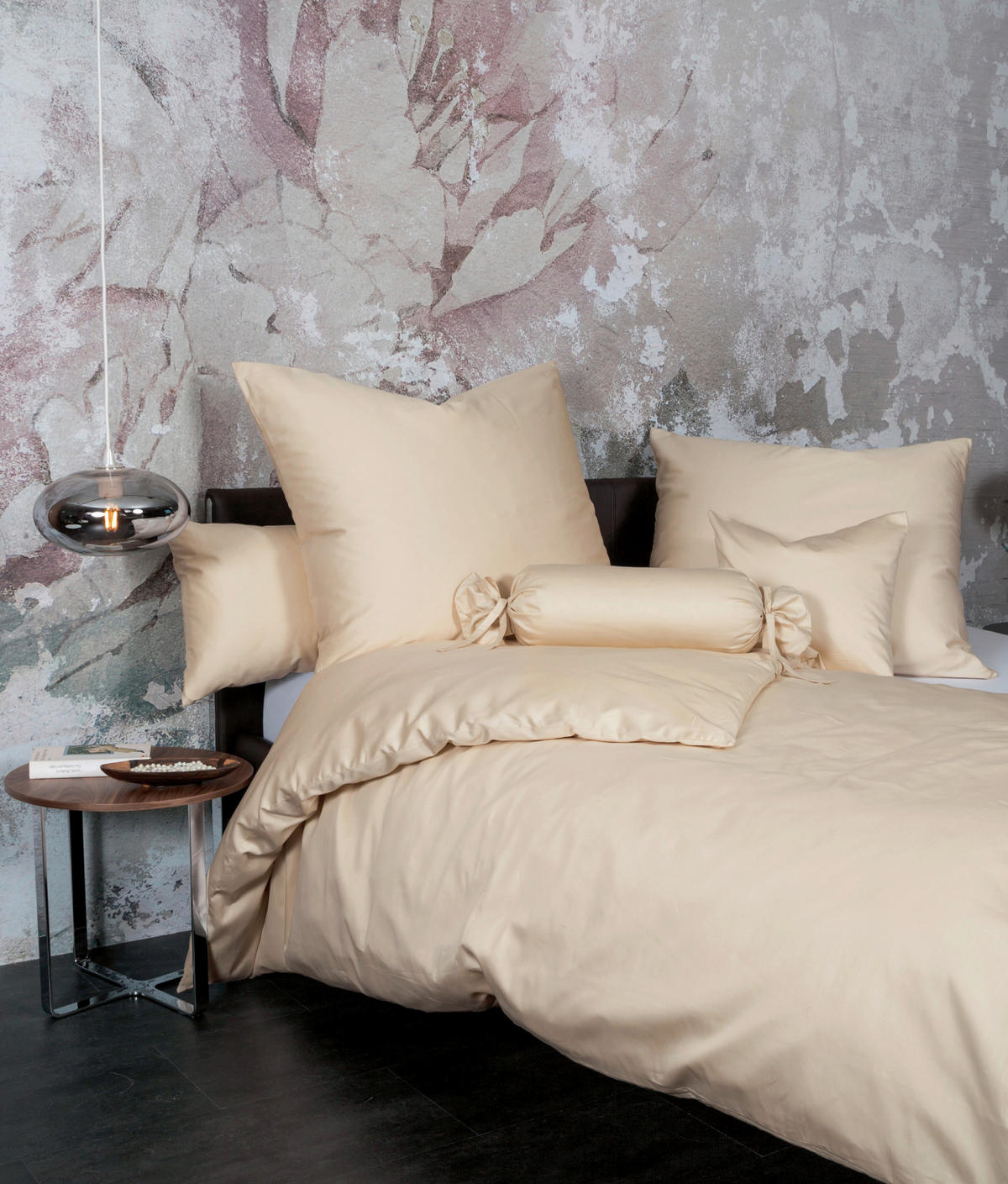 BETTWÄSCHE Giacomo Makosatin 240/220 cm  - Sandfarben, Basics, Textil (240/220cm) - Janine