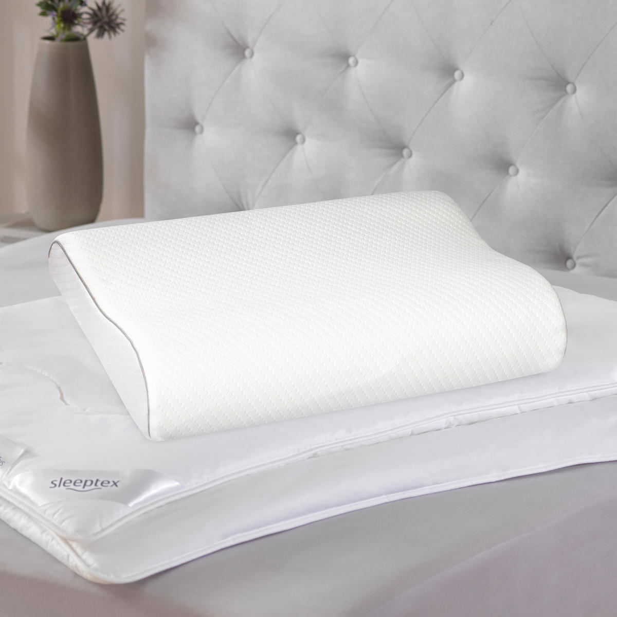 NACKENSTÜTZKISSEN  - Weiß (60/40/9cm) - Sleeptex