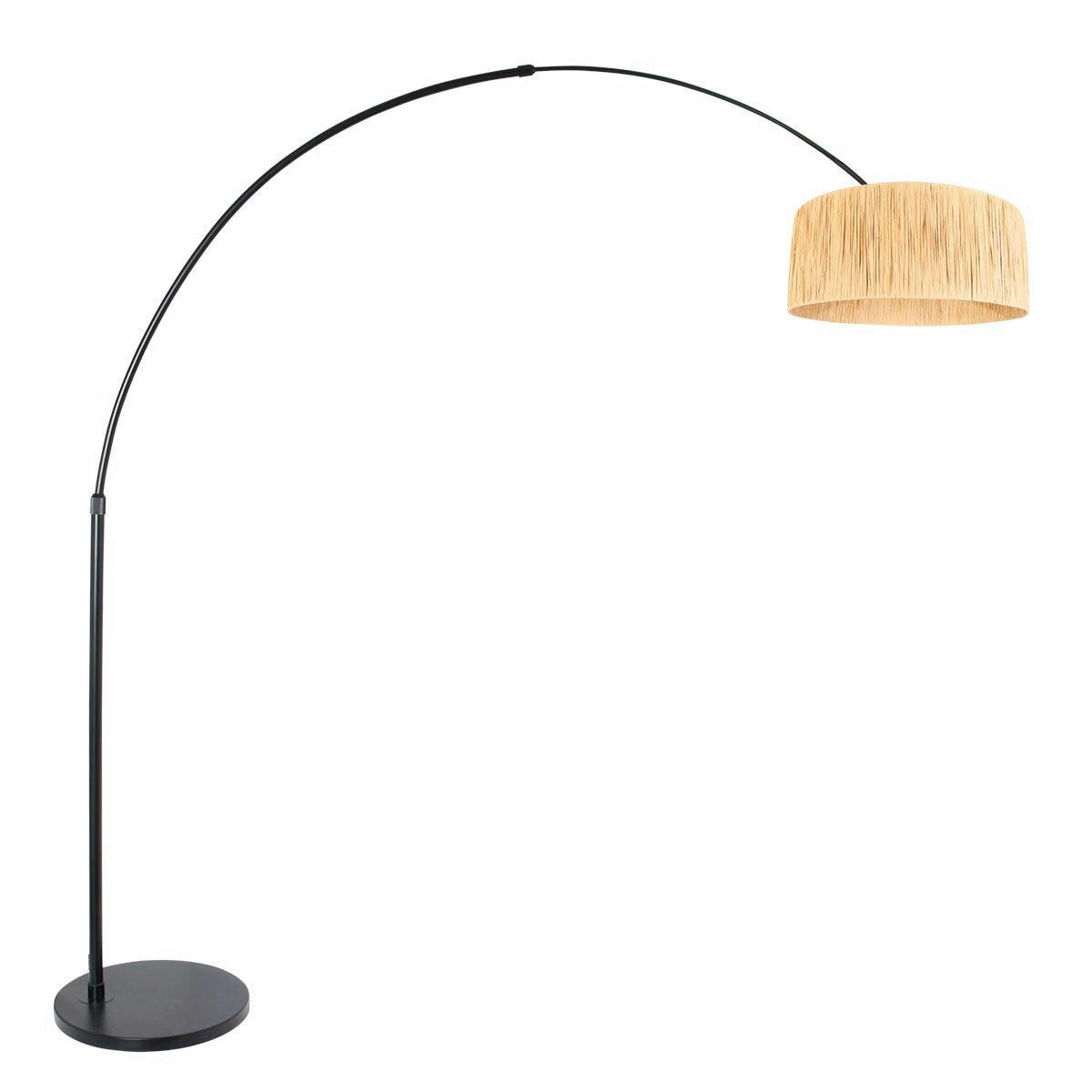 STEHLEUCHTE SPARKLED LIGHT 50/240/230 cm  - Beige/Schwarz, Trend, Naturmaterialien/Metall (50/240/230cm)