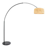 STEHLEUCHTE SPARKLED LIGHT 50/240/230 cm  - Beige/Schwarz, Trend, Naturmaterialien/Metall (50/240/230cm)