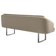 SITZBANK 255/89/68 cm Flachgewebe Sandfarben Metall  - Sandfarben/Schwarz, Design, Textil/Metall (255/89/68cm) - Dieter Knoll