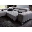 ECKSOFA Grau Flachgewebe  - Grau, Design, Textil/Metall (178/280cm) - Hom`in