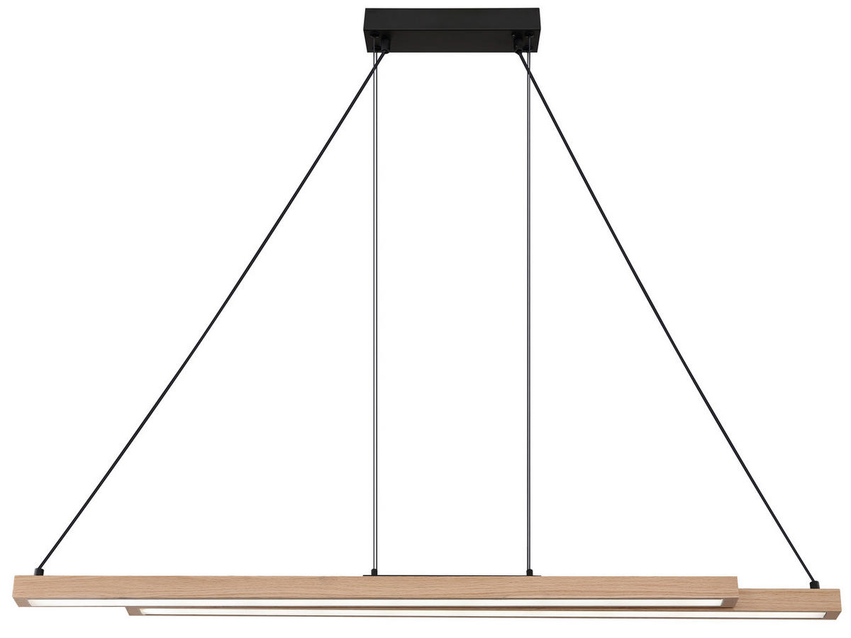LED-HÄNGELEUCHTE 171/7/120 cm    - Dunkelbraun/Schwarz, Design, Kunststoff/Metall (171/7/120cm) - Globo