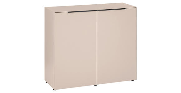 KOMMODE , 100/87/38 cm,  - Kaschmir/Schwarz, Design, Holzwerkstoff/Kunststoff (100/87/38cm) - Voleo