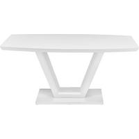 MATBORD i glas, trämaterial 160-210/90/76 cm   - vit/vit högglans, Design, trämaterial/glas (160-210/90/76cm) - Carryhome