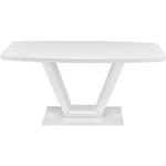 ESSTISCH in Glas, Holzwerkstoff 160-210/90/76 cm  - Weiß Hochglanz/Weiß, Design, Glas/Holzwerkstoff (160-210/90/76cm) - Carryhome