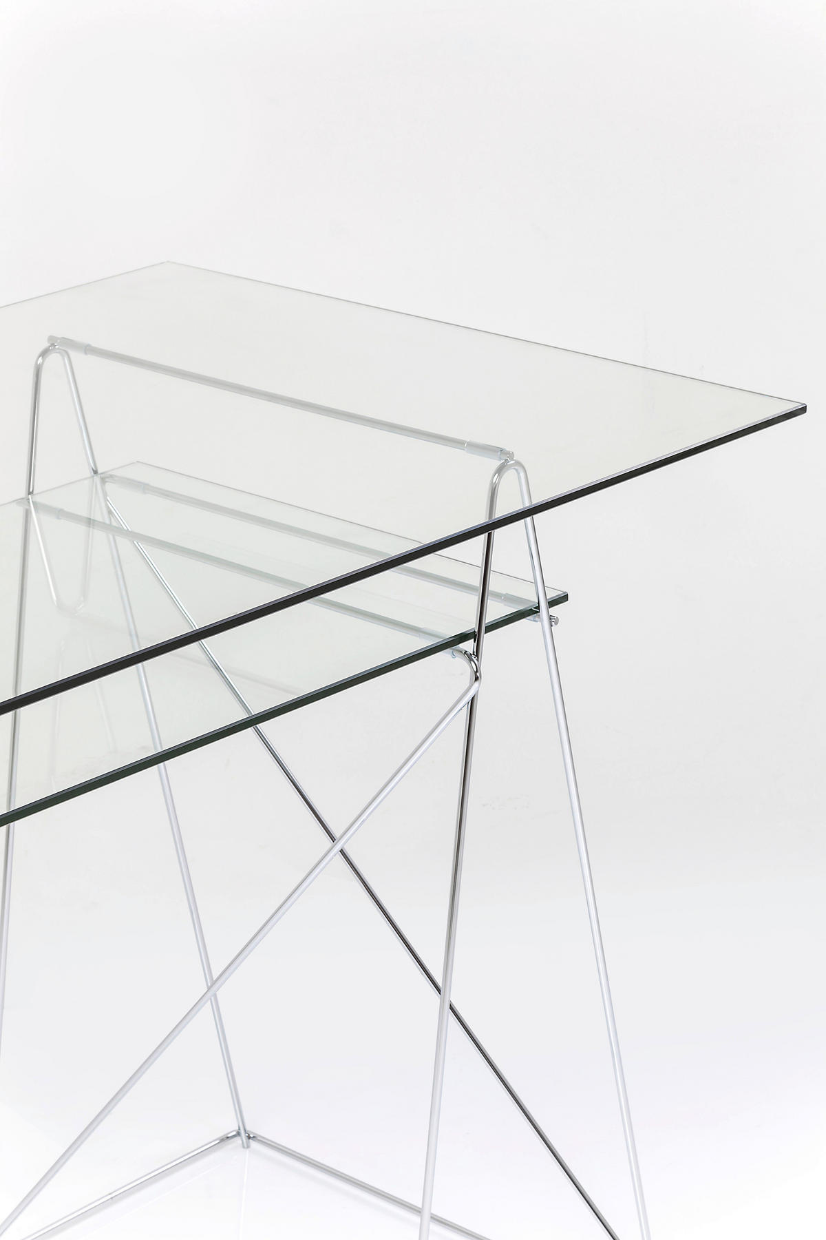 SCHREIBTISCH 130/65/74 cm  in  - LIFESTYLE, Glas/Metall (130/65/74cm) - Kare-Design