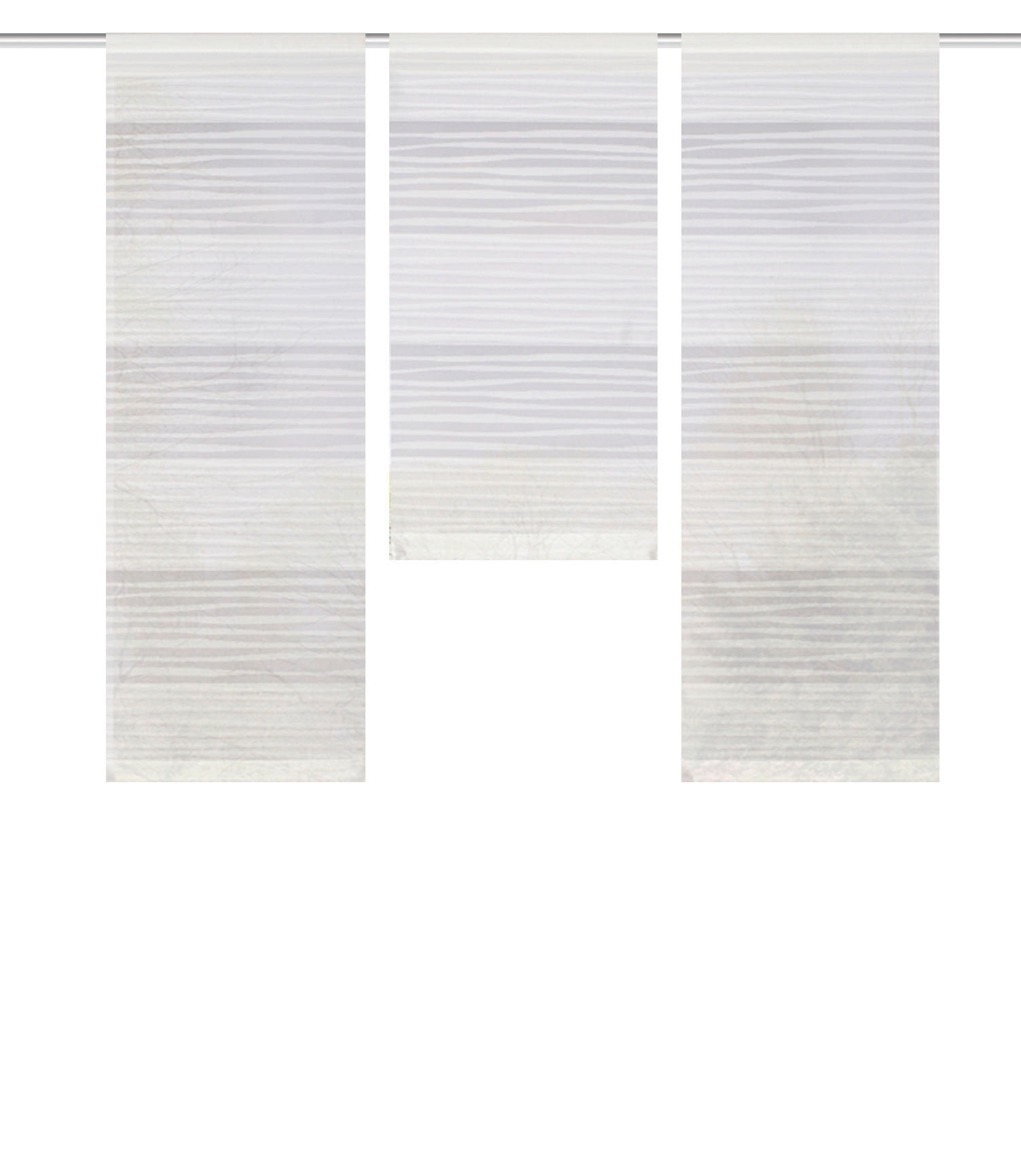 FLÄCHENVORHANG  3 Stück  blickdicht   30/80 cm  - Weiß, KONVENTIONELL, Textil (30/80cm)