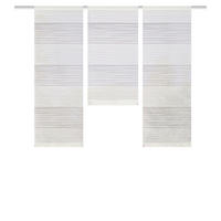 FLÄCHENVORHANG  3 Stück  blickdicht   30/80 cm  - Weiß, KONVENTIONELL, Textil (30/80cm)