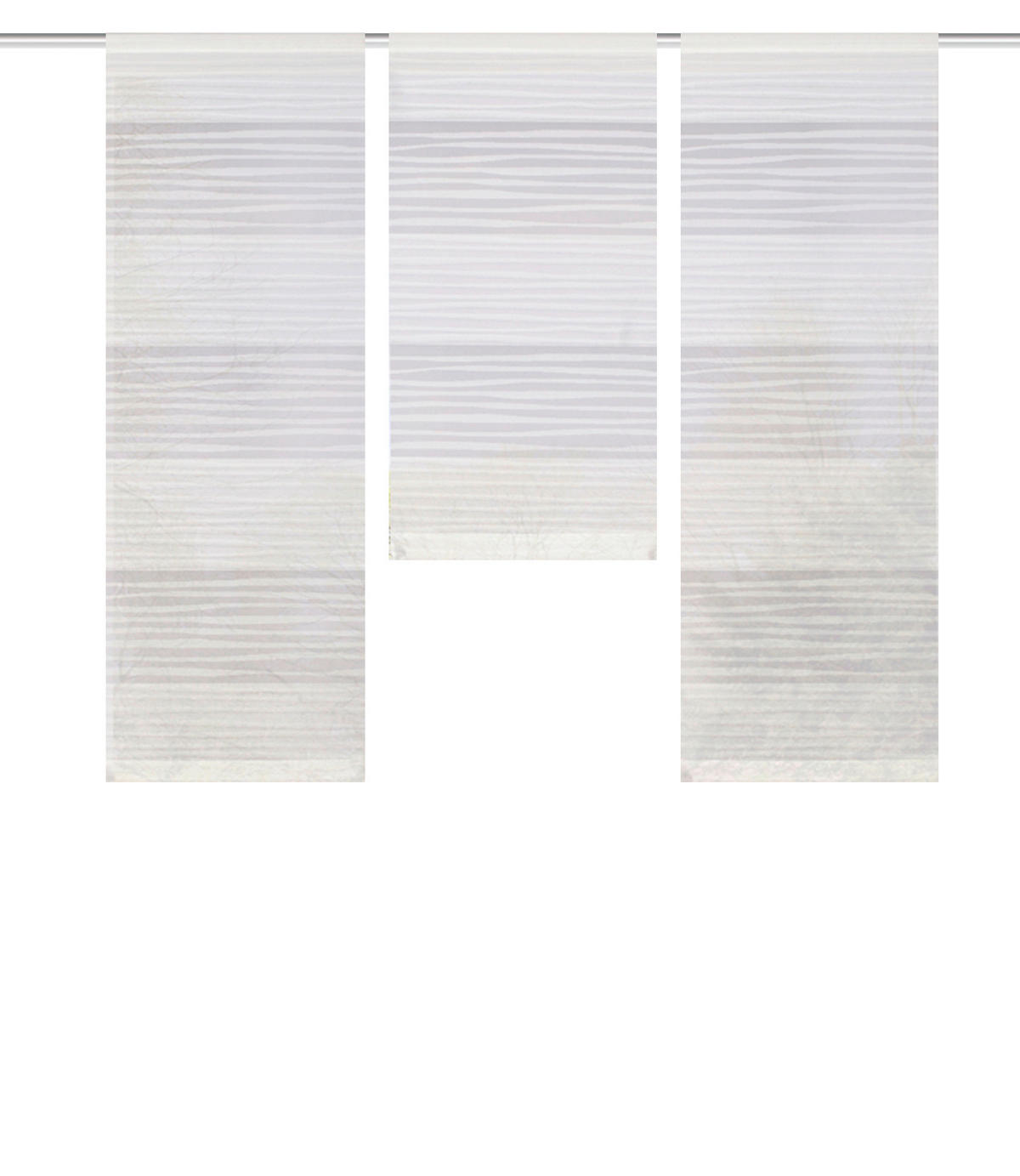FLÄCHENVORHANG  3 Stück  blickdicht   30/80 cm  - Weiß, KONVENTIONELL, Textil (30/80cm)