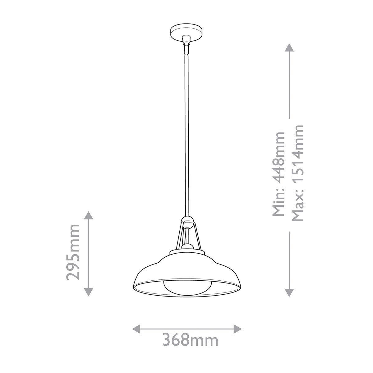 HÄNGELEUCHTE 36,8/29,5 cm  - Bronzefarben, KONVENTIONELL, Glas/Metall (36,8/29,5cm) - Elstead Lighting