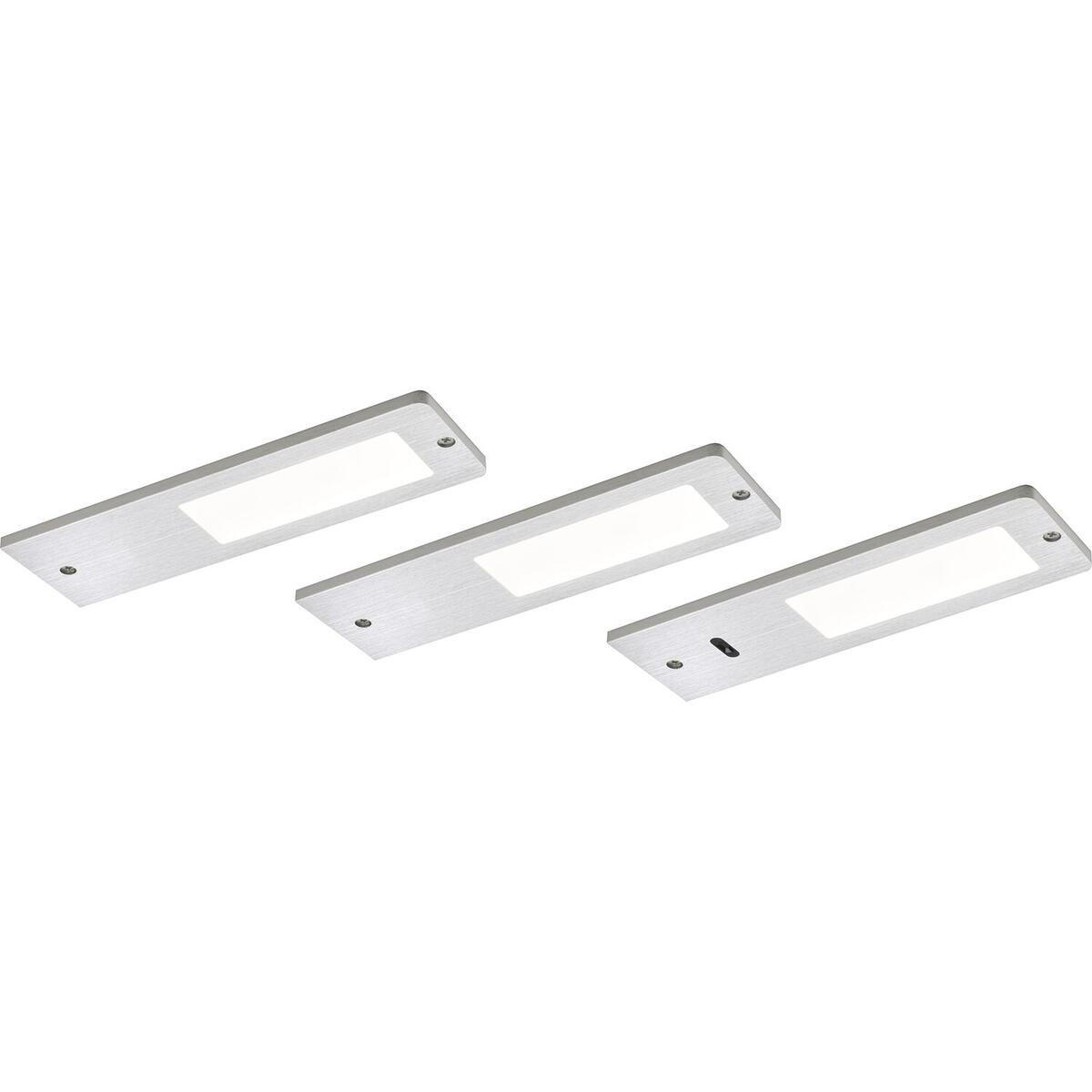 UNTERBAULEUCHTEN-SET - Alufarben, Basics, Metall (17/5/0,5cm) - HKT