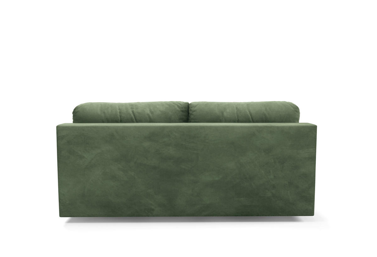 SCHLAFSOFA MYSTIC in Plüsch Grün  - Schwarz/Grün, Design, Kunststoff/Textil (220/94/114cm) - Livetastic