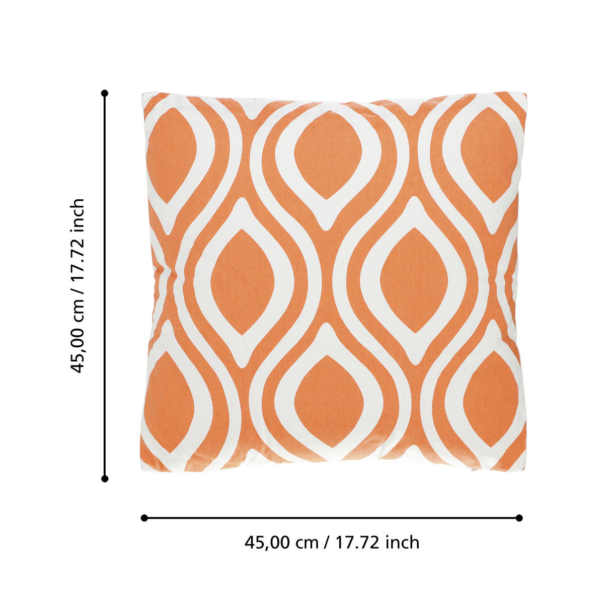 ZIERKISSEN  45/45 cm   - Rot/Orange, Basics, Textil (45/45cm) - Eglo