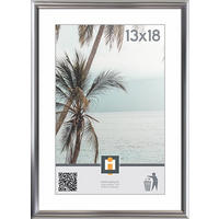 BILDERRAHMEN - Silberfarben, Basics, Glas/Kunststoff (13/18cm)