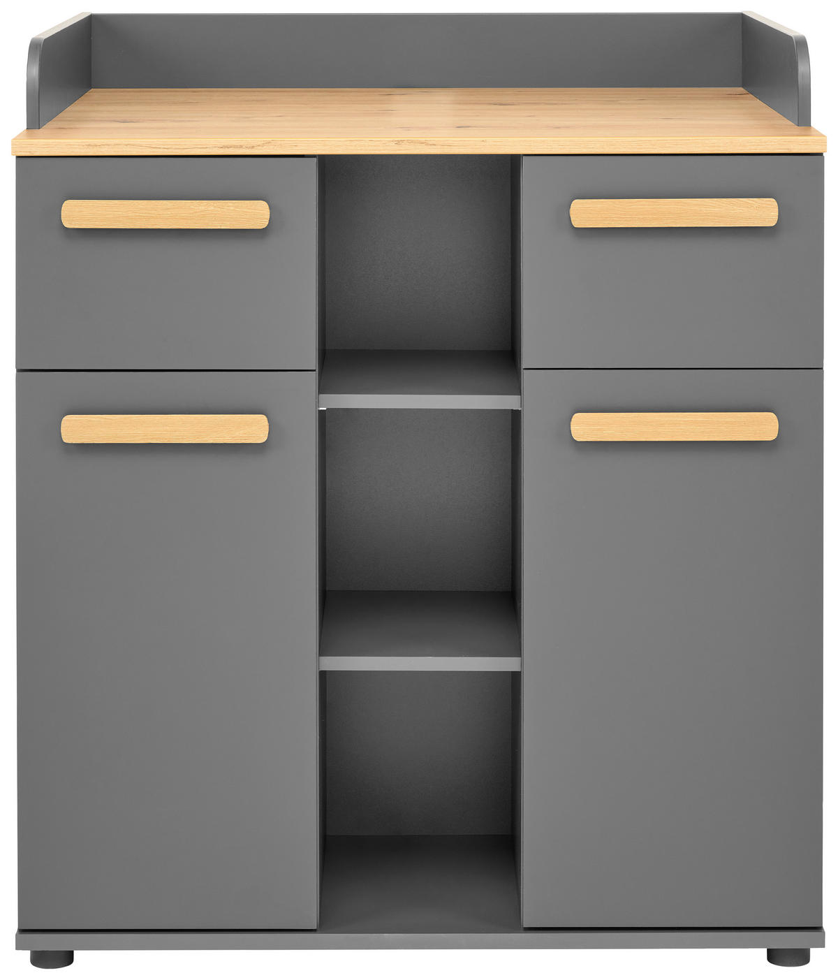 WICKELKOMMODE 89,2/100,2/70 cm  - Graphitfarben/Eiche Artisan, Basics, Holzwerkstoff/Kunststoff (89,2/100,2/70cm) - My Baby Lou