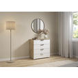 KOMMODE  in 80/81/42 cm  - Chromfarben/Weiß, Design, Holzwerkstoff/Metall (80/81/42cm) - Carryhome