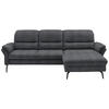 ECKSOFA in Flachgewebe Anthrazit  - Anthrazit/Schwarz, Konventionell, Textil/Metall (260/181cm) - Beldomo Speed