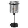 STOLNÁ LAMPA, E14, 15/37,5 cm  - čierna/sivá, Trend, kov/sklo (15/37,5cm)