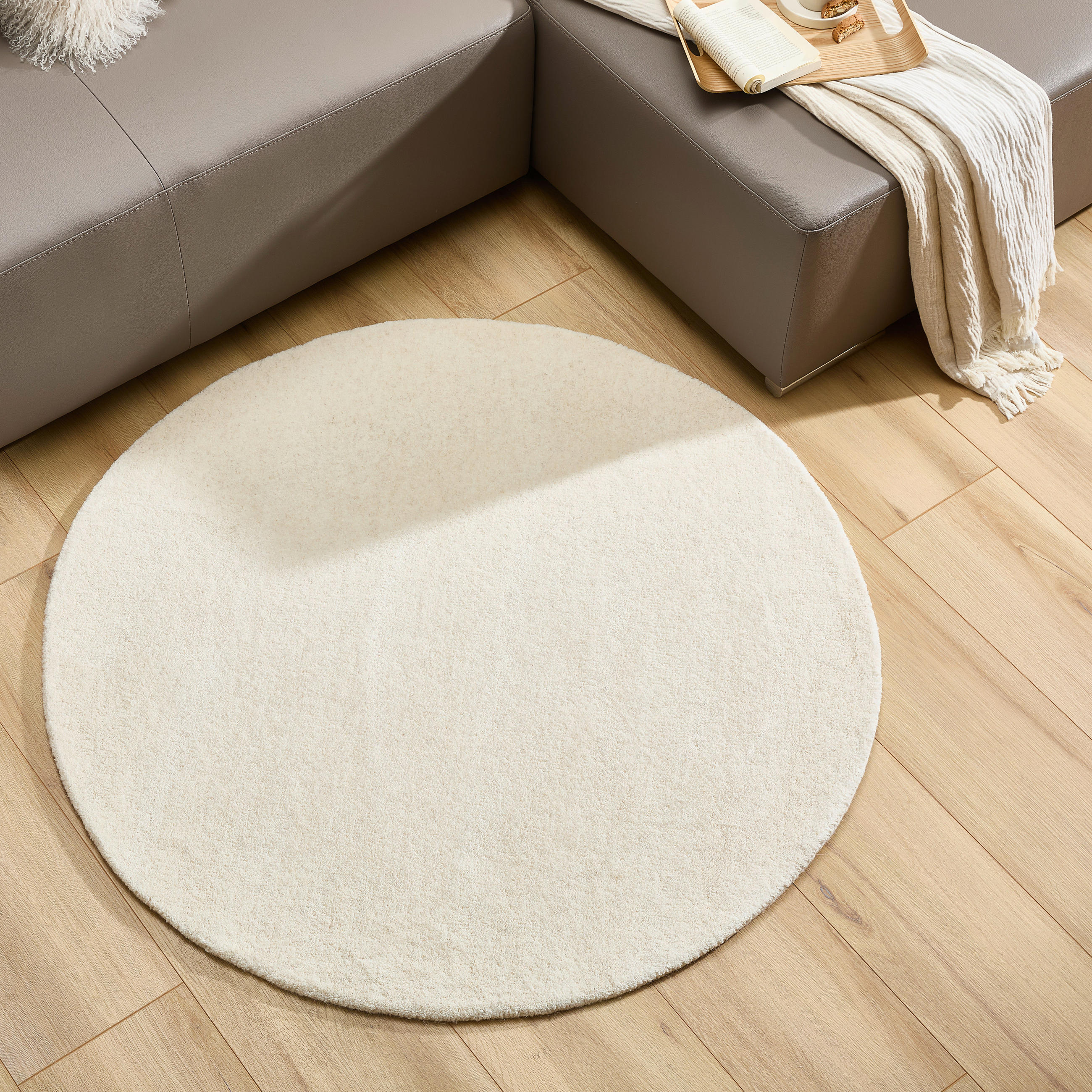 VLNĚNÝ KOBEREC, 120 cm béžová - béžová, Design, textil (120cm) - Linea Natura