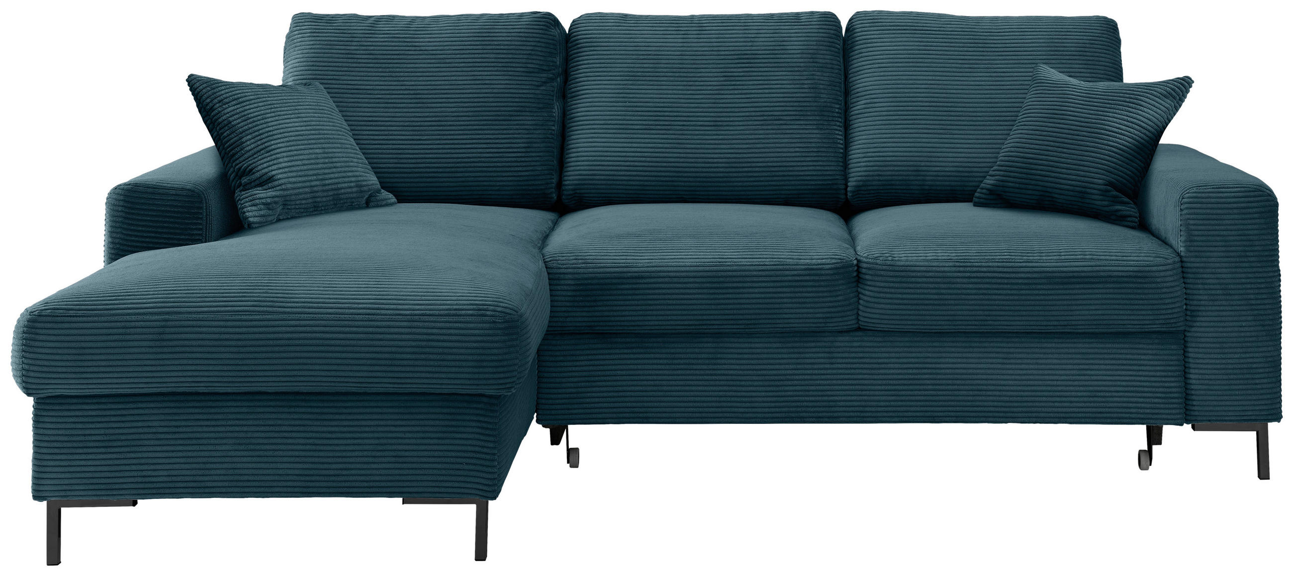 Thumbnail - Livetastic Eckschlafsofa, Petrol, Textil, Uni, 4-Sitzer, Füllung: Schaumstoff, 237x143 cm, Made in EU, Rücken echt, Wohn...