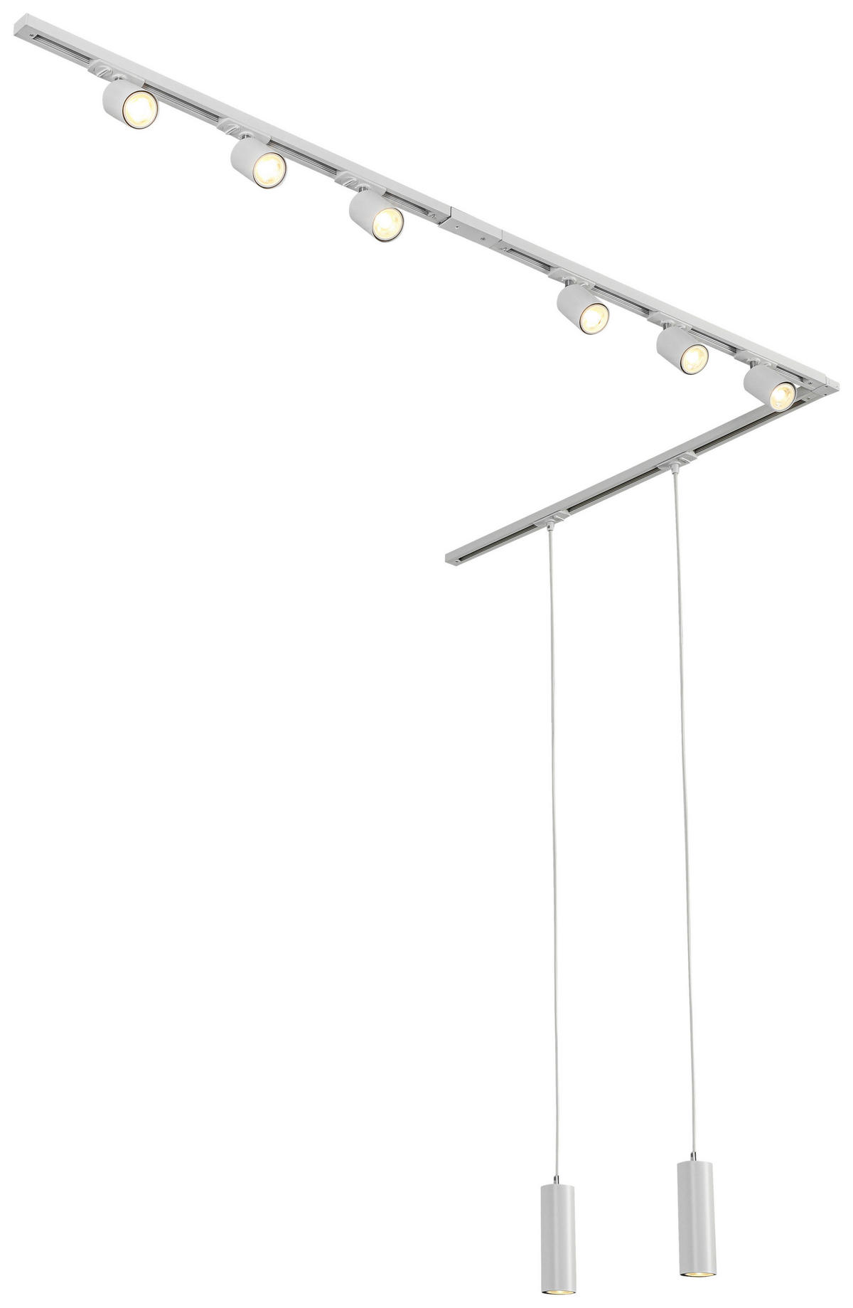 DECKENLEUCHTE 262 cm   - Weiß, Trend, Kunststoff/Metall (262cm) - Novel