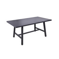 GARTENTISCH Metall Schwarz rechteckig  - Schwarz, Basics, Metall (160/89,5/75cm) - Gardenson
