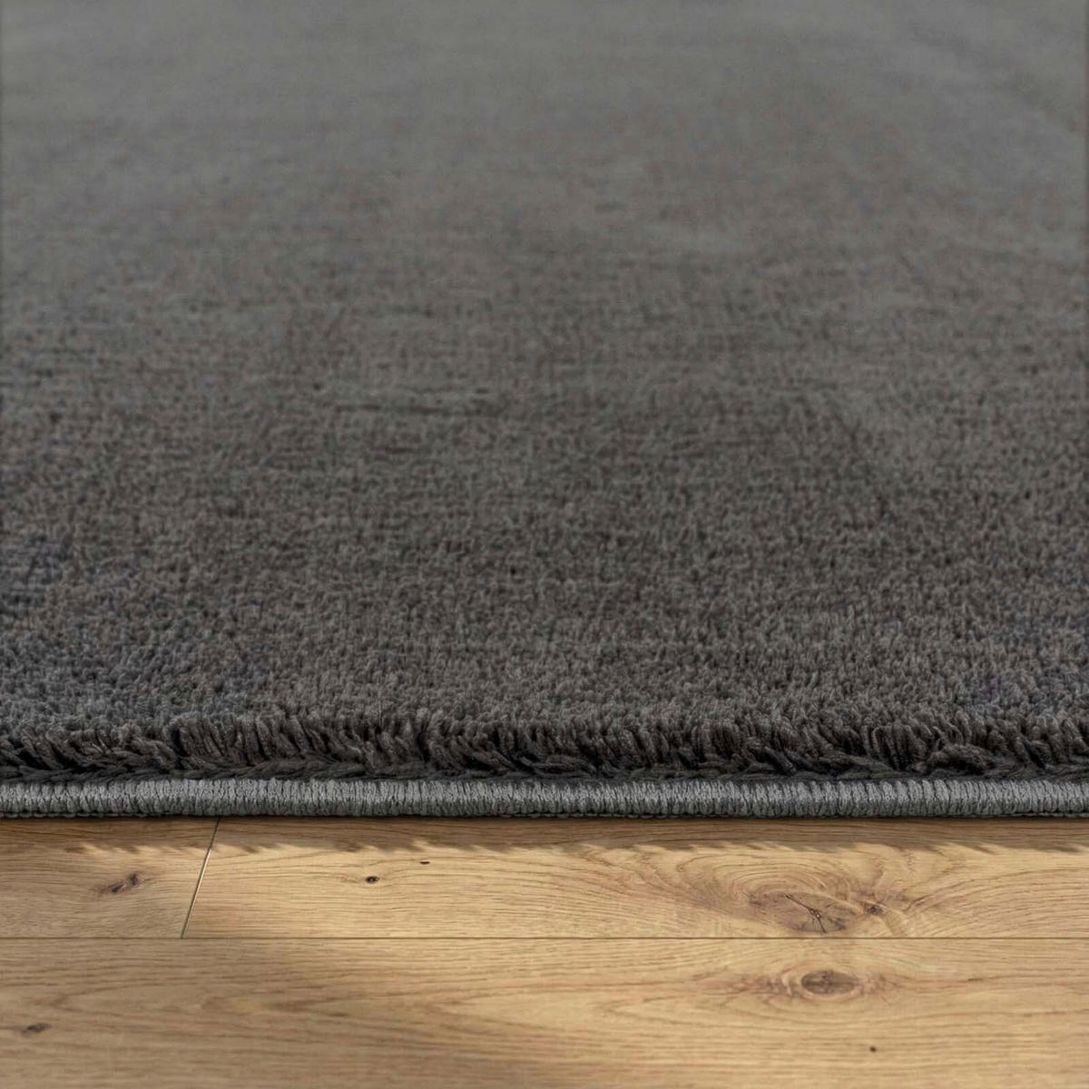 FLACHWEBETEPPICH Wohnzimmer 80/150 cm Madrid Anthrazit rechteckig  - Anthrazit, KONVENTIONELL, Textil (80/150cm) - Novel