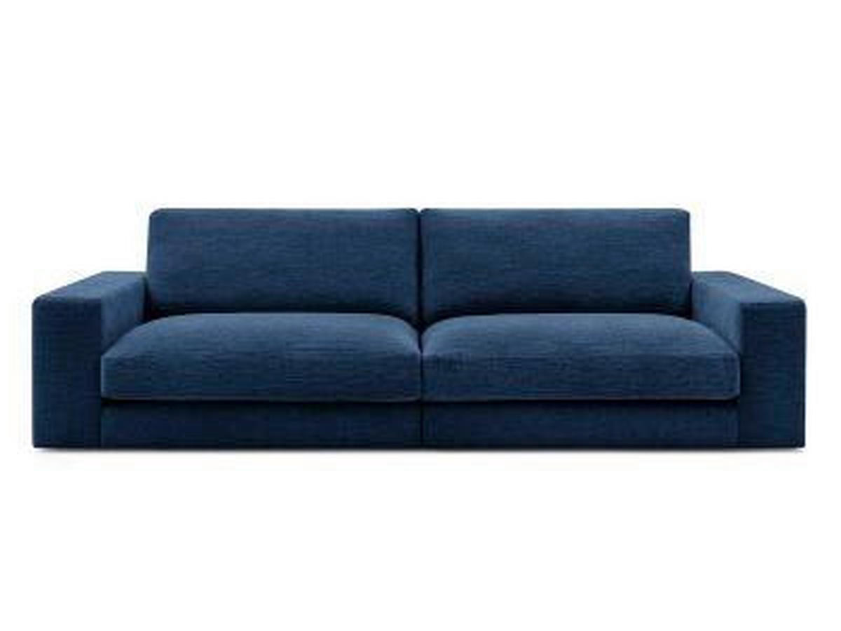 3-SITZER-SOFA LEONARD Struktur Dunkelblau  - Schwarz/Dunkelblau, MODERN, Kunststoff/Textil (234/109/77cm)