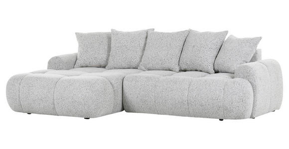 ECKSOFA Greige Flachgewebe - Greige/Schwarz, KONVENTIONELL, Kunststoff/Textil (175/276cm) - Carryhome