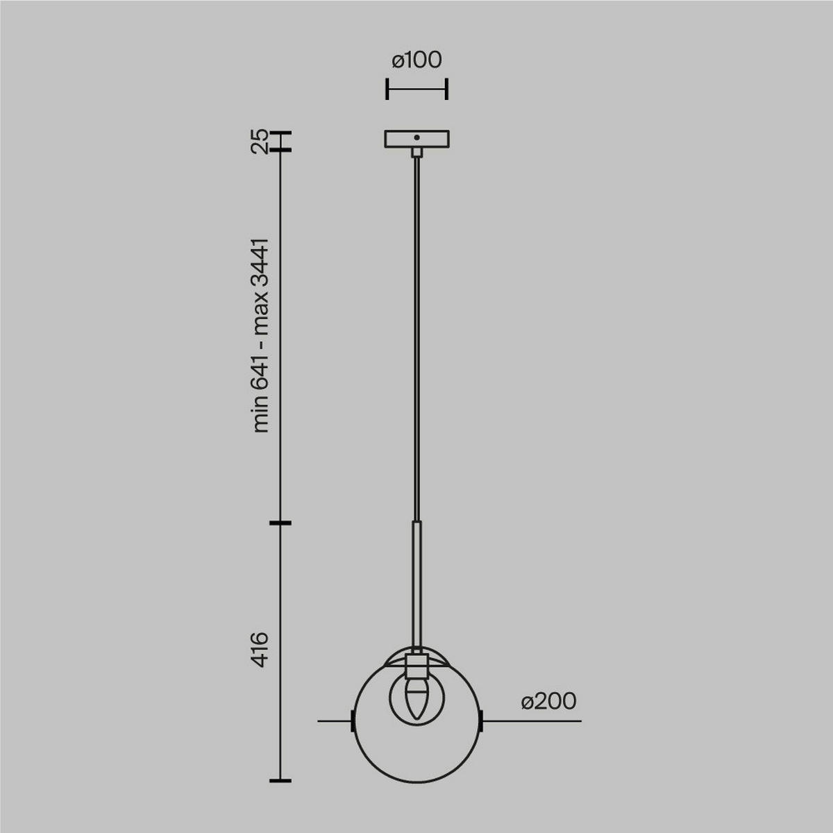 PENDELLEUCHTE 20/64,1 cm    - Goldfarben, Modern, Metall (20/64,1cm) - MAYTONI