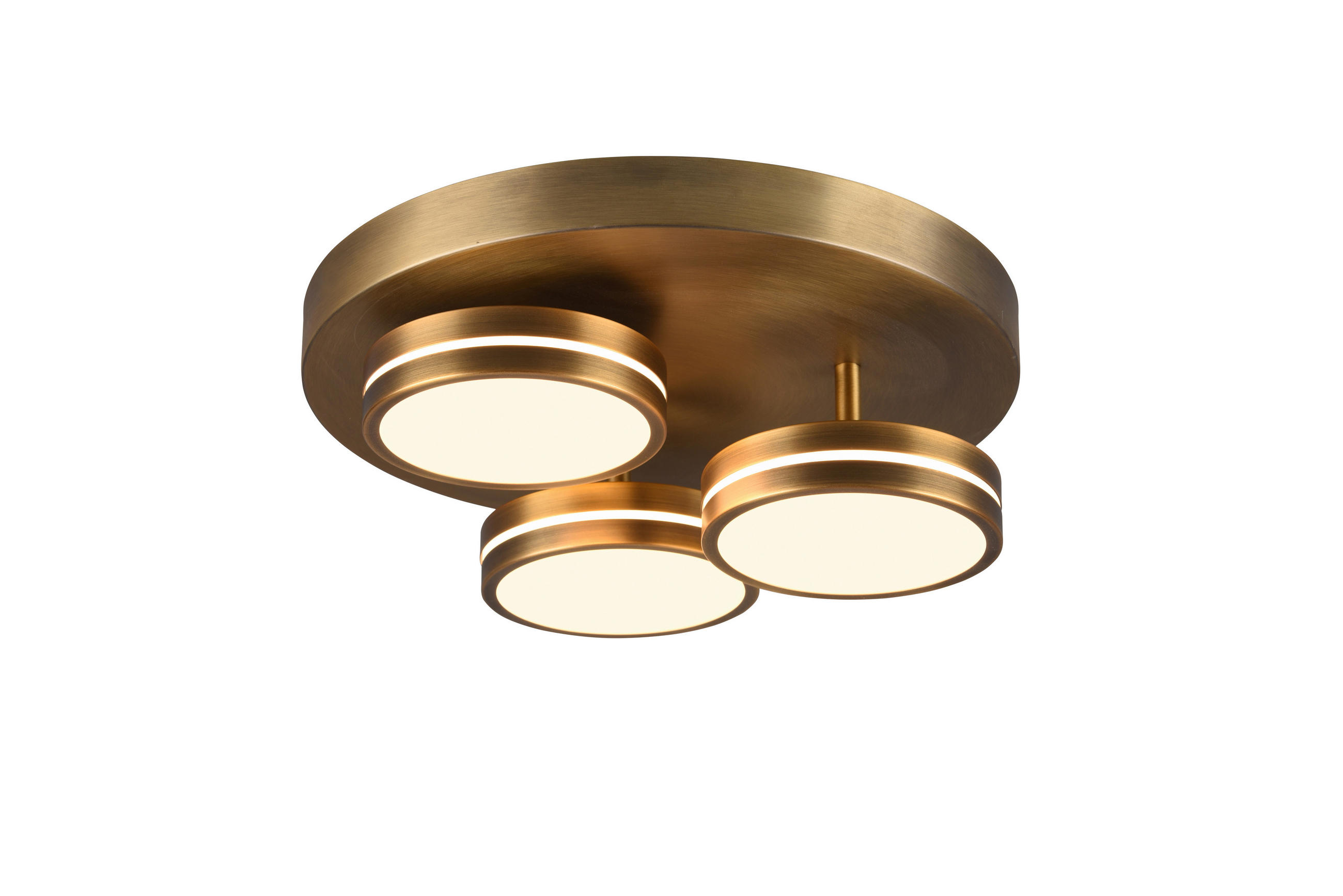 LED-TAKLAMPA Franklin 35/13 cm  - mässingsfärgad, Basics, metall (35/13cm) - Trio Leuchten