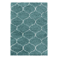 PREPROGA Z VISOKIM FLOROM Salsa 3201 Blau  280/370 cm  tkano  modra  - modra, Design, tekstil (280/370cm)