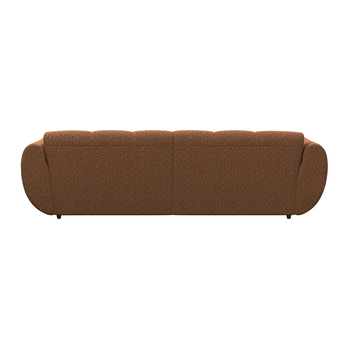 ECKSOFA Chenille Terracotta  - Terracotta/Schwarz, Trend, Kunststoff/Textil (280/178cm) - MID.YOU