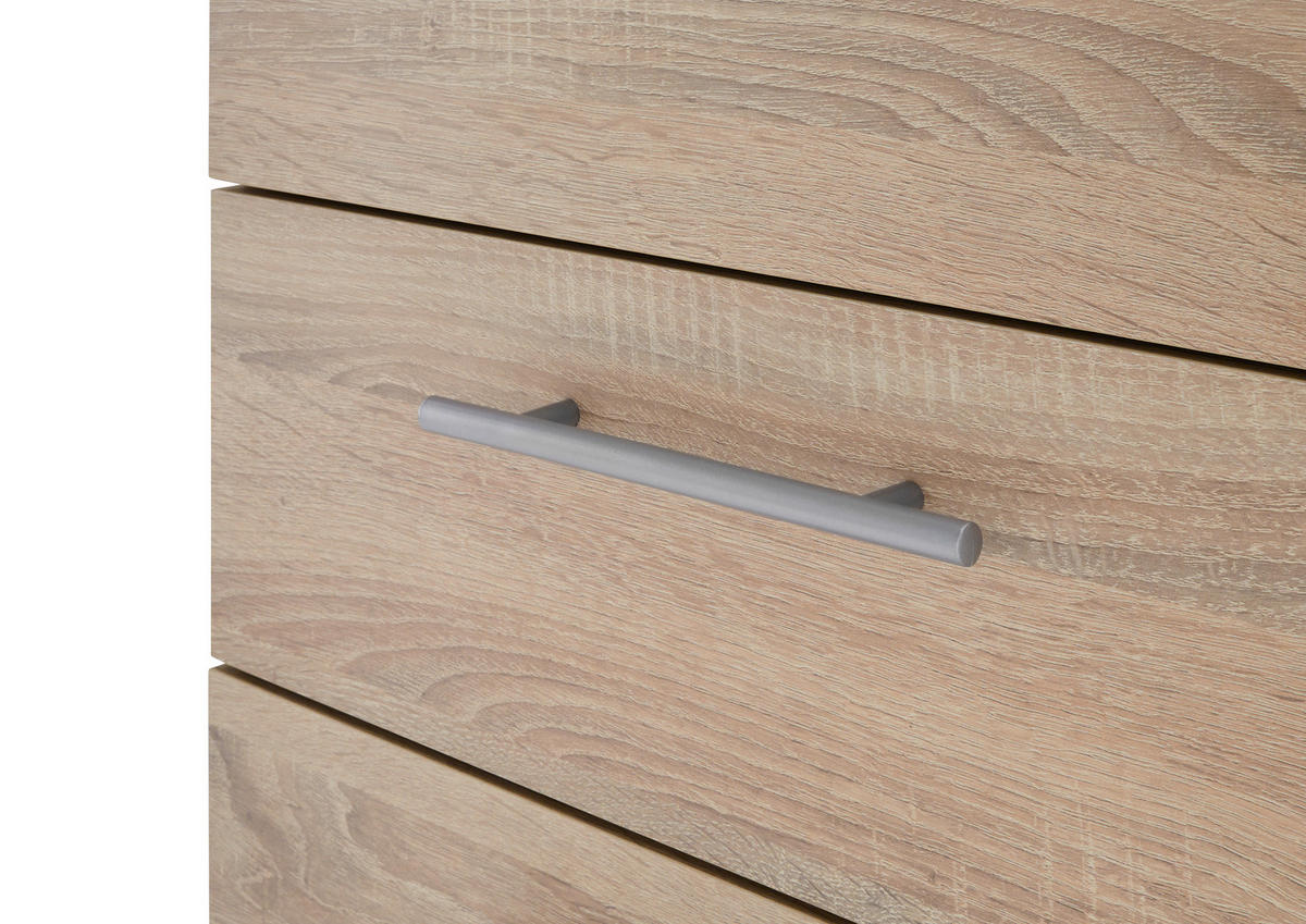 ROLLCONTAINER Sonoma Eiche  - Silberfarben/Sonoma Eiche, MODERN, Holzwerkstoff/Kunststoff (40/56/39cm) - Carryhome