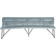 SITZBANK 221/86/64 cm Flachgewebe Grau Metall  - Anthrazit/Grau, Design, Textil/Metall (221/86/64cm) - Valnatura