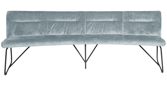 SITZBANK 252/88/81 cm Flachgewebe Grau Metall - Anthrazit/Grau, Design, Textil/Metall (252/88/81cm) - Valnatura