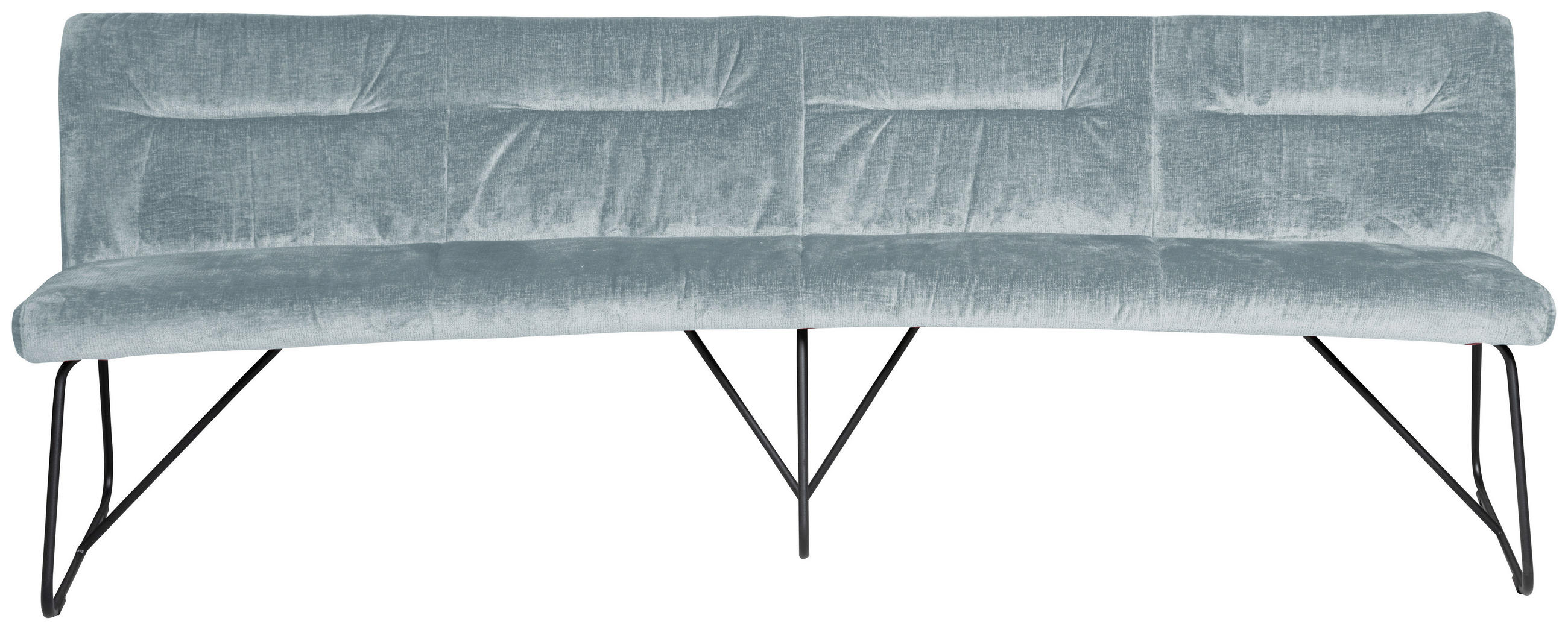SITZBANK 252/88/81 cm Flachgewebe Grau Metall  - Anthrazit/Grau, Design, Textil/Metall (252/88/81cm) - Valnatura