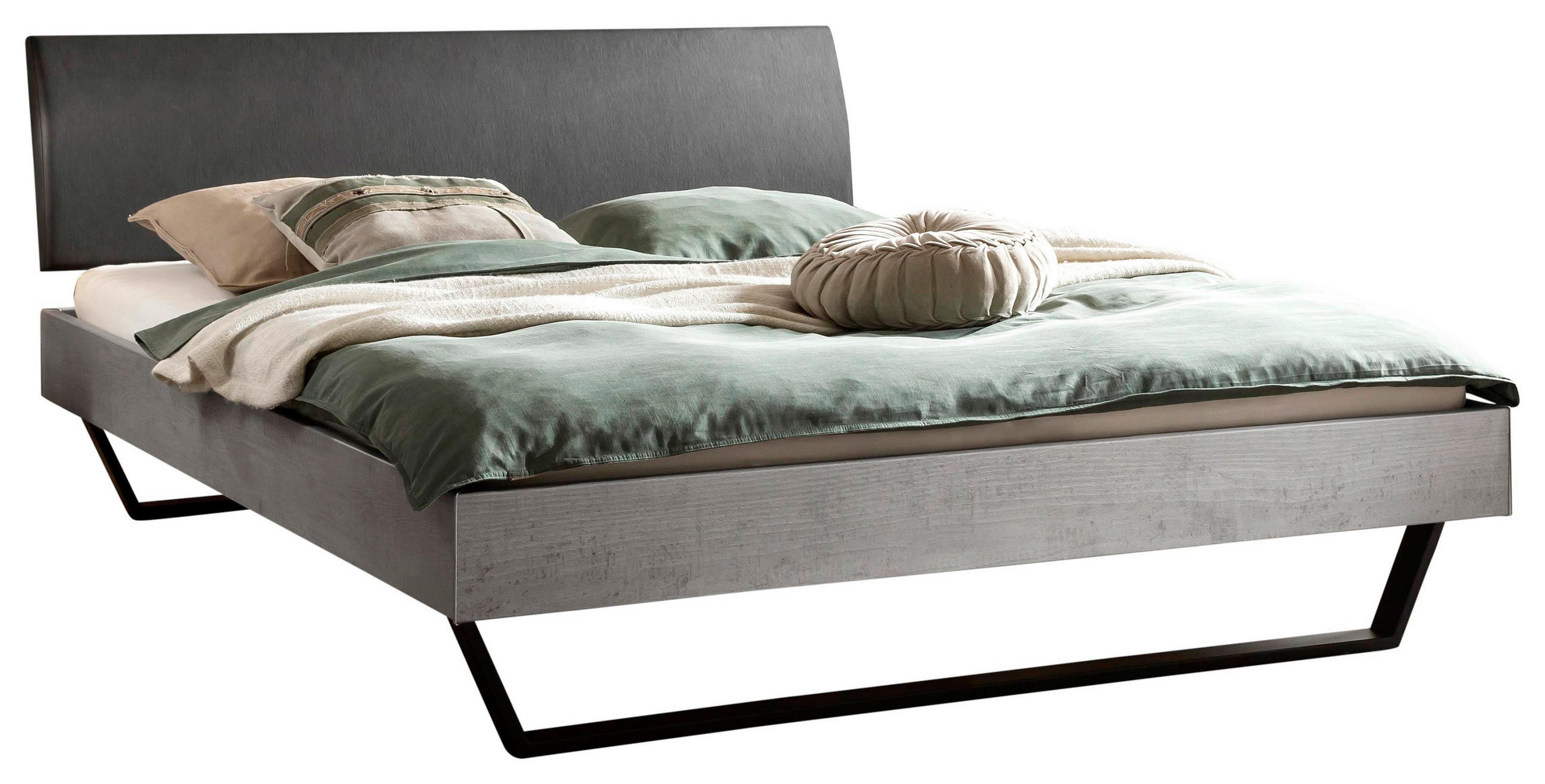 BETT 140/200 cm  in Grau  - Anthrazit/Grau, Design, Metall (140/200cm) - Hasena