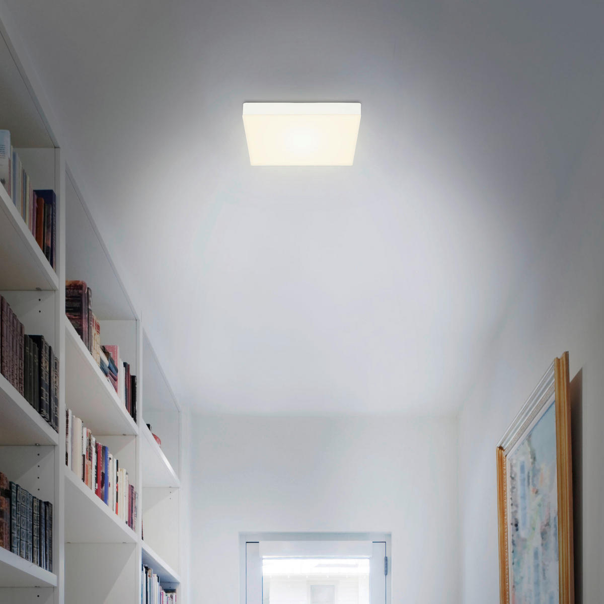 STROPNÍ LED SVÍTIDLO, 21.2/21.2/3.6 cm - bílá, Design, plast (21.2/21.2/3.6cm)