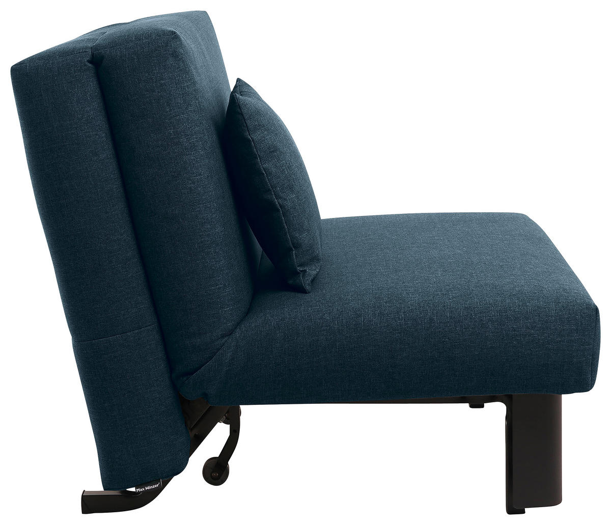 SCHLAFSESSEL in Flachgewebe Dunkelblau  - Schwarz/Dunkelblau, Design, Textil/Metall (85/85/100cm) - Max Winzer