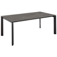 ESSTISCH in Metall, Holzwerkstoff 180/95/76 cm   - Schieferfarben/Schwarz, Basics, Holzwerkstoff/Metall (180/95/76cm) - Celina Home