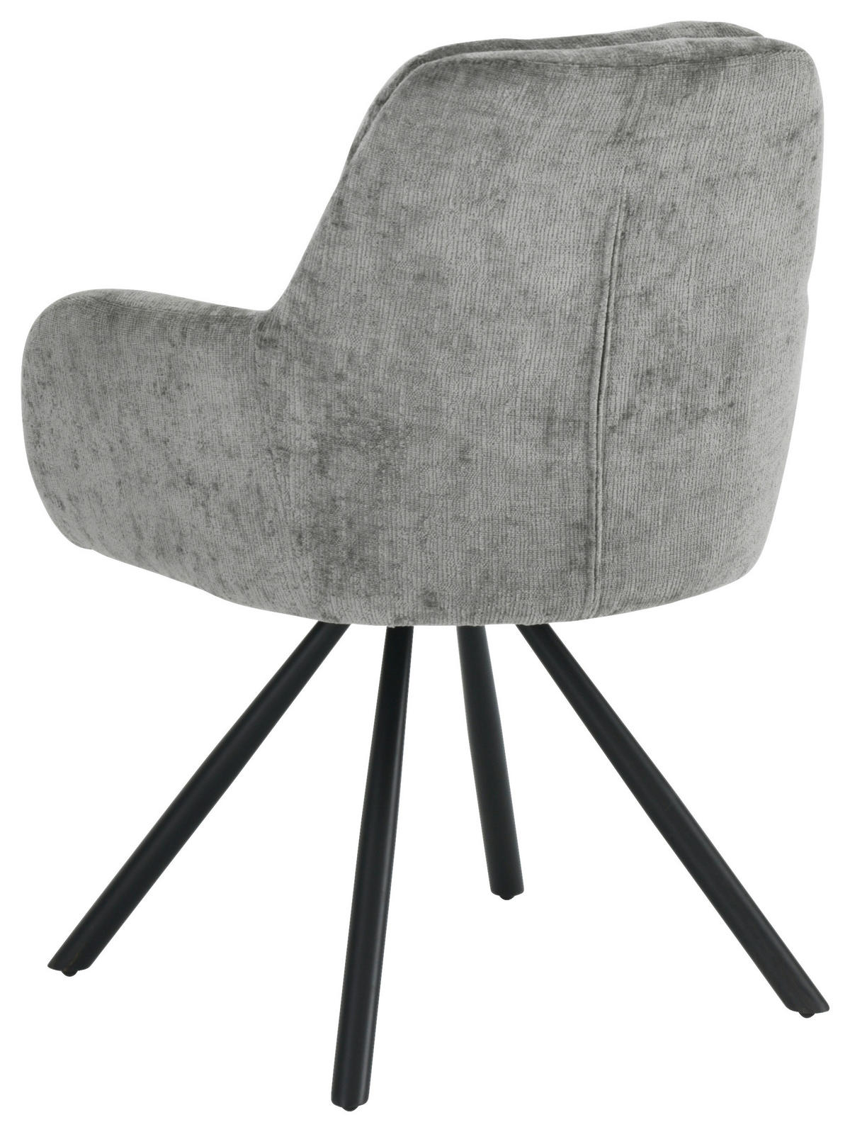 ARMLEHNSTUHL  in Eisen Chenille  - Schwarz/Grau, LIFESTYLE, Holz/Textil (62/88/66cm) - MID.YOU