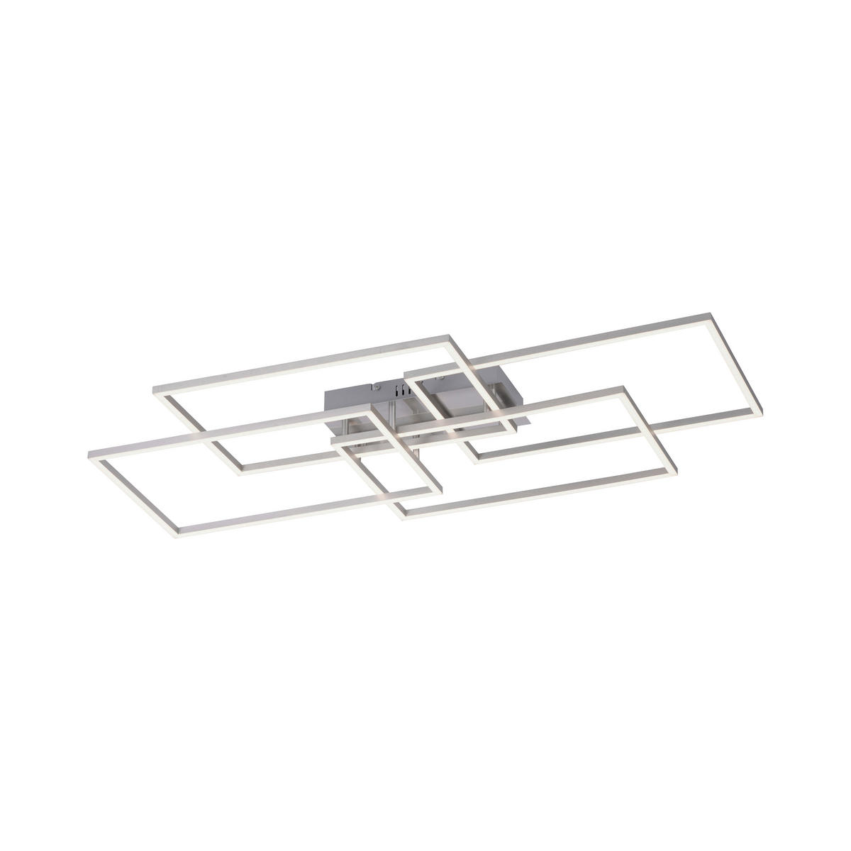 Deckenleuchte IVEN Iven 95/51,5/9 cm   - Nickelfarben, Design, Kunststoff/Metall (95/51,5/9cm)