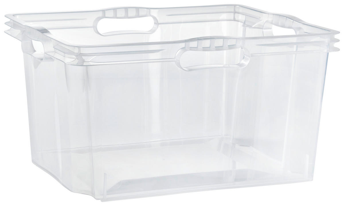 ÚLOŽNÝ BOX, plast - průhledné, Basics, plast (43/35/23cm)